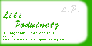 lili podwinetz business card